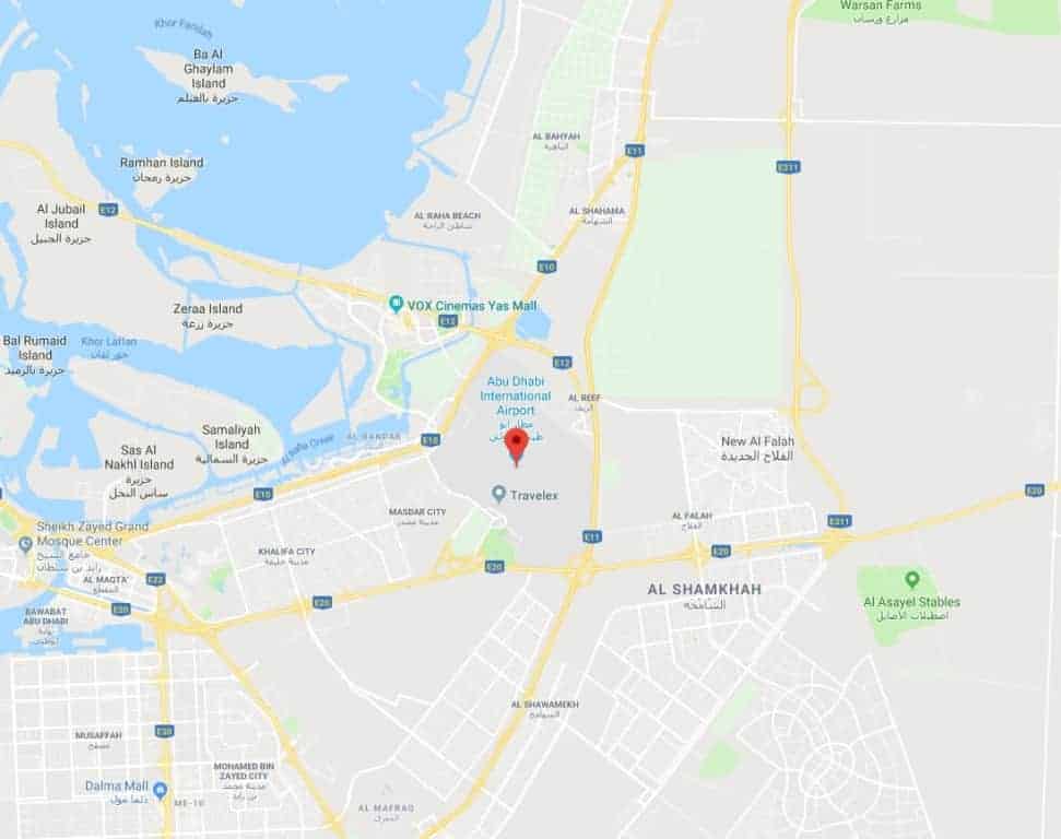 Abu Dhabi International Airport Map