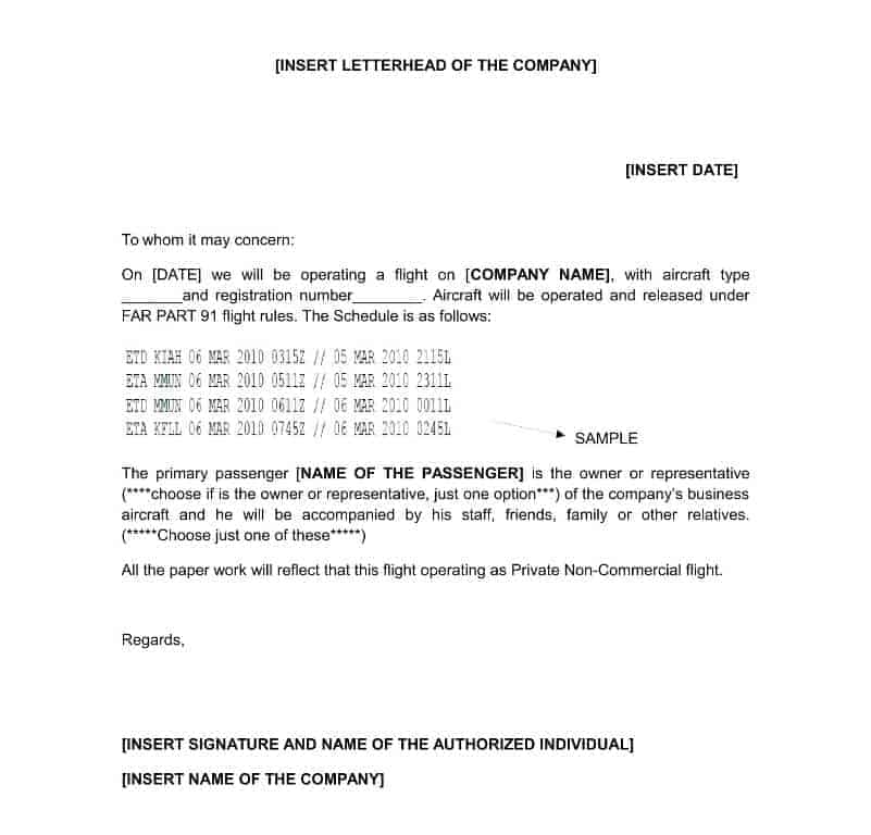LETTER PRIVATE OPERATION FAR PART 91 1