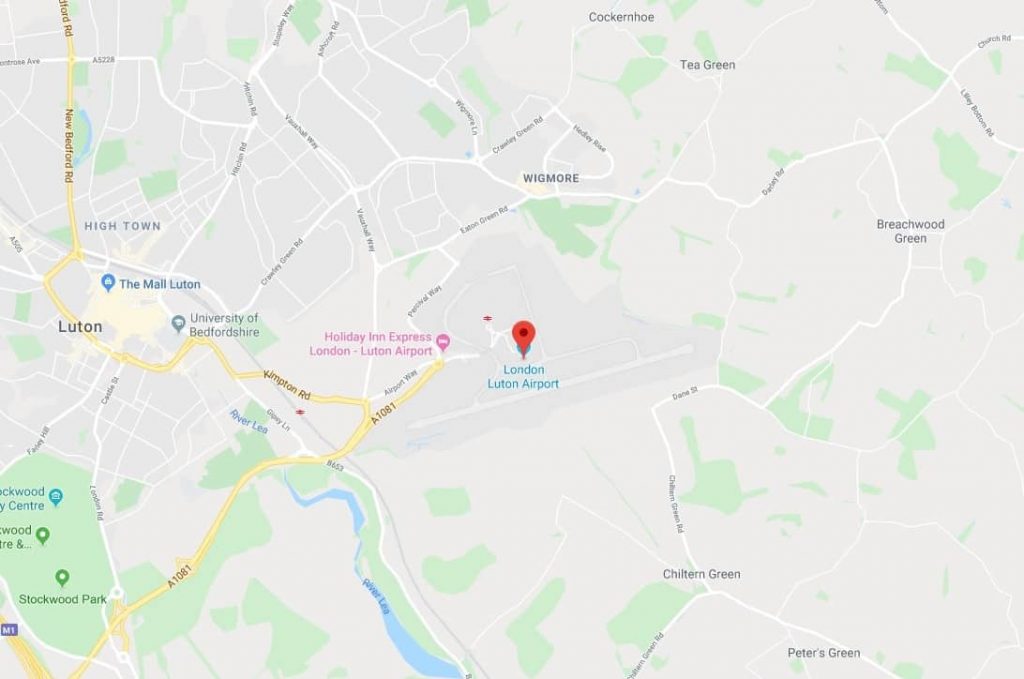 London Luton Airport Map