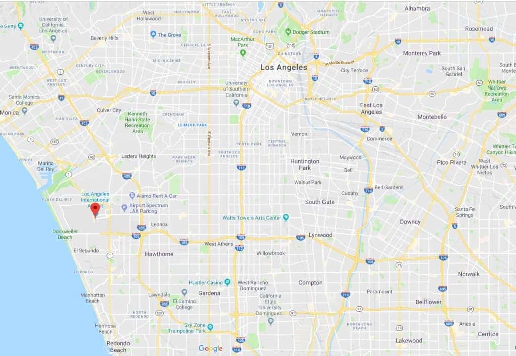 Los Angeles Airport Map