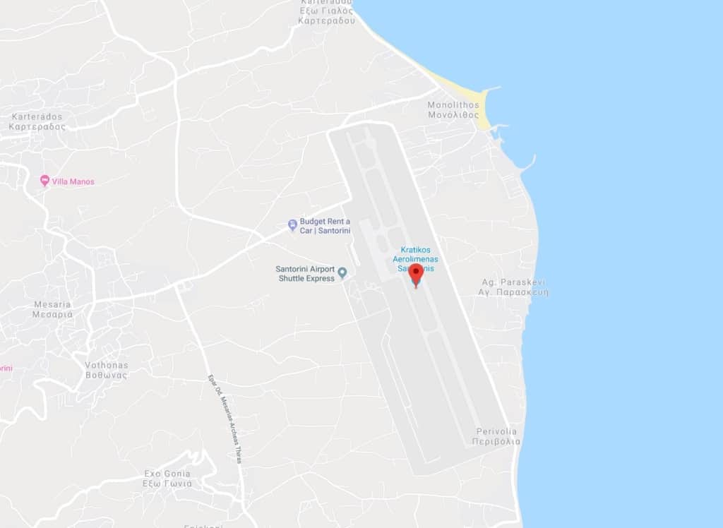 Santorini International Airport Map