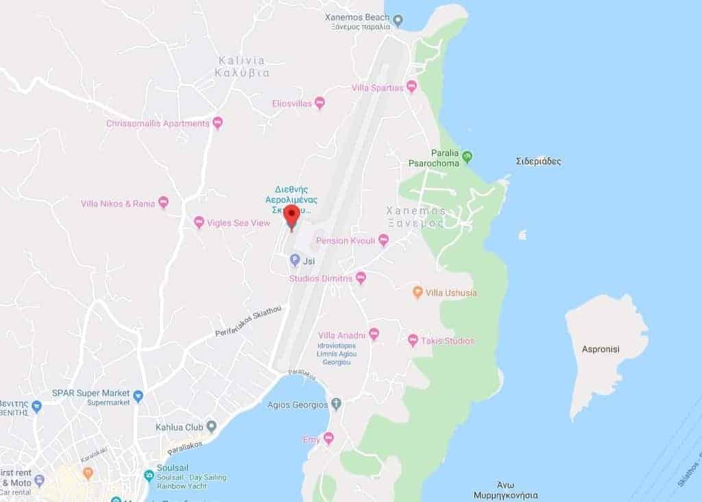 Skiathos Airport Map
