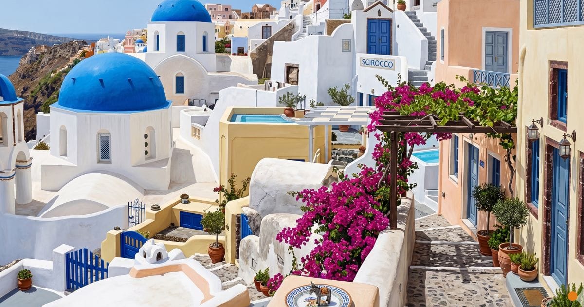 Private helicopter tours to Santorini