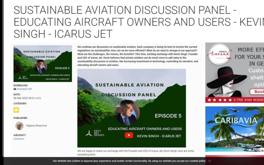 Sustainable Aviation Discussion Panel: Educating Aircraft Owners and Users