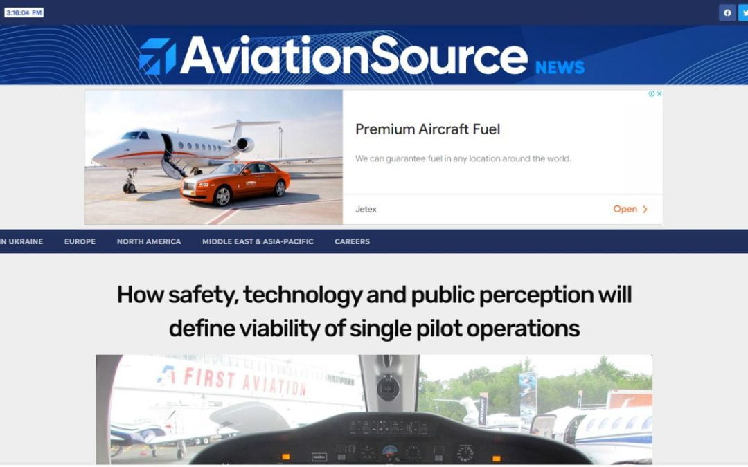 How safety, technology and public perception will define viability of single pilot operations