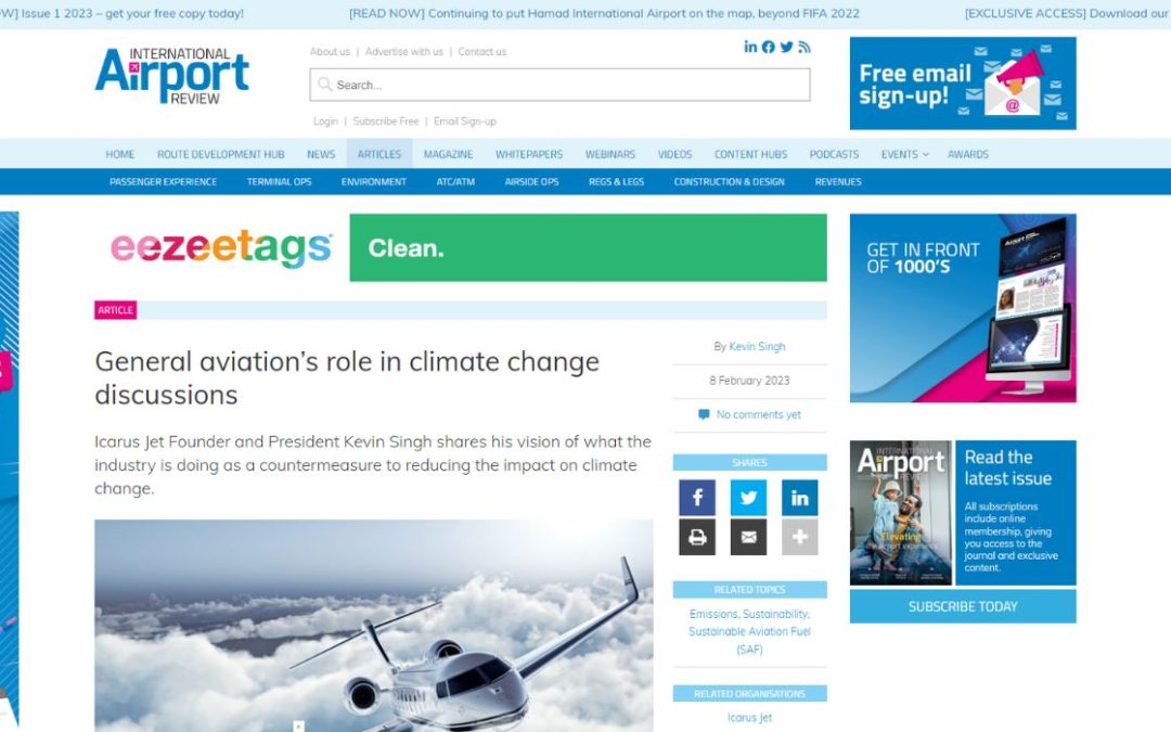 General aviation’s role in climate change discussions