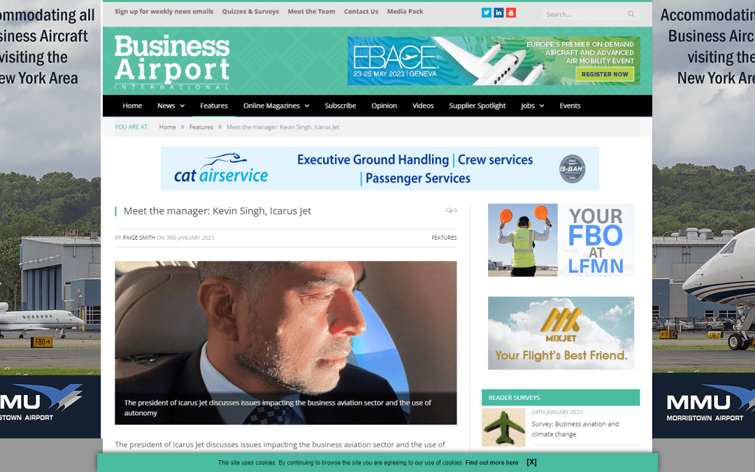Meet the manager: Kevin Singh, Icarus Jet