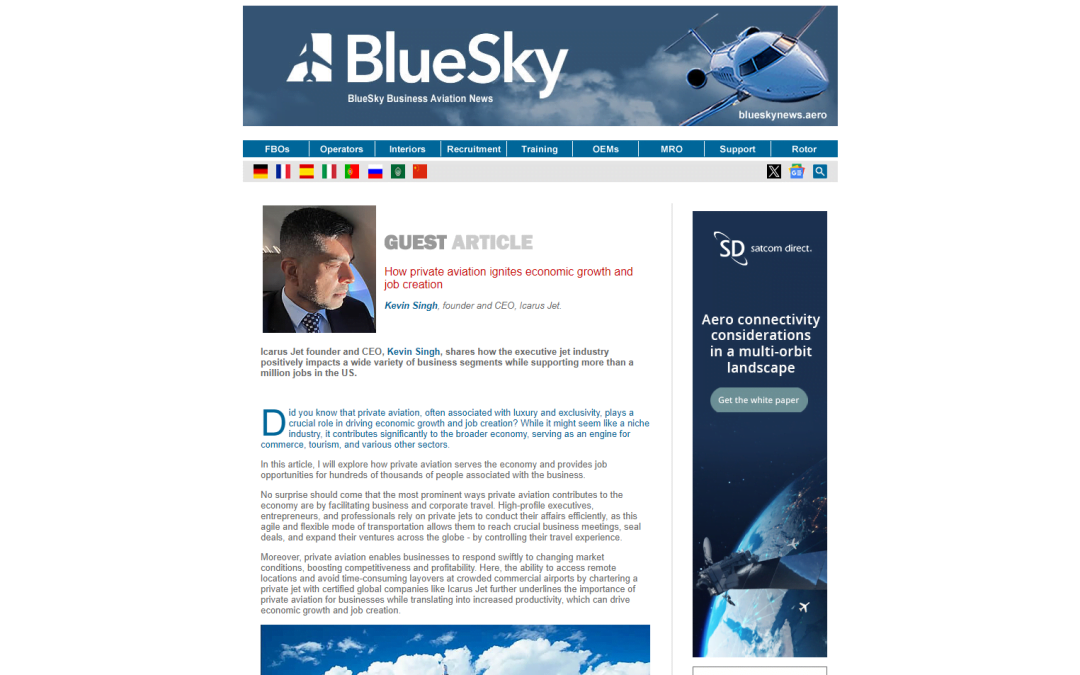 How private aviation ignites economic growth and job creation