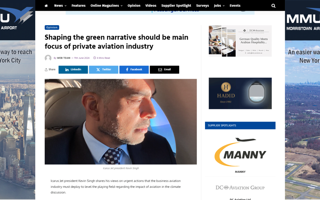 Private Aviation: Shaping the Green Narrative Now.