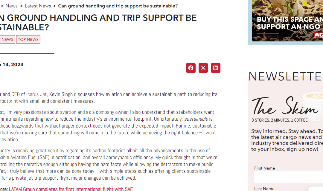 Can ground handling and trip support be sustainable?