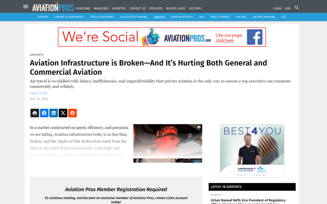 Aviation Infrastructure is Broken—And It’s Hurting Both General and Commercial Aviation