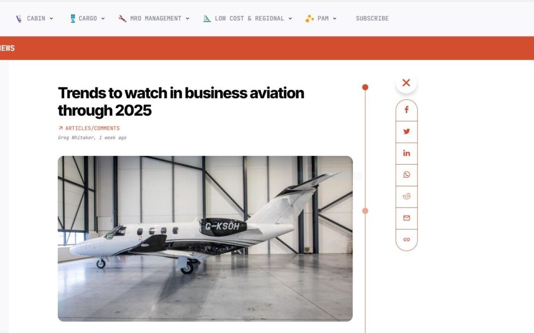 Trends to watch in business aviation through 2025