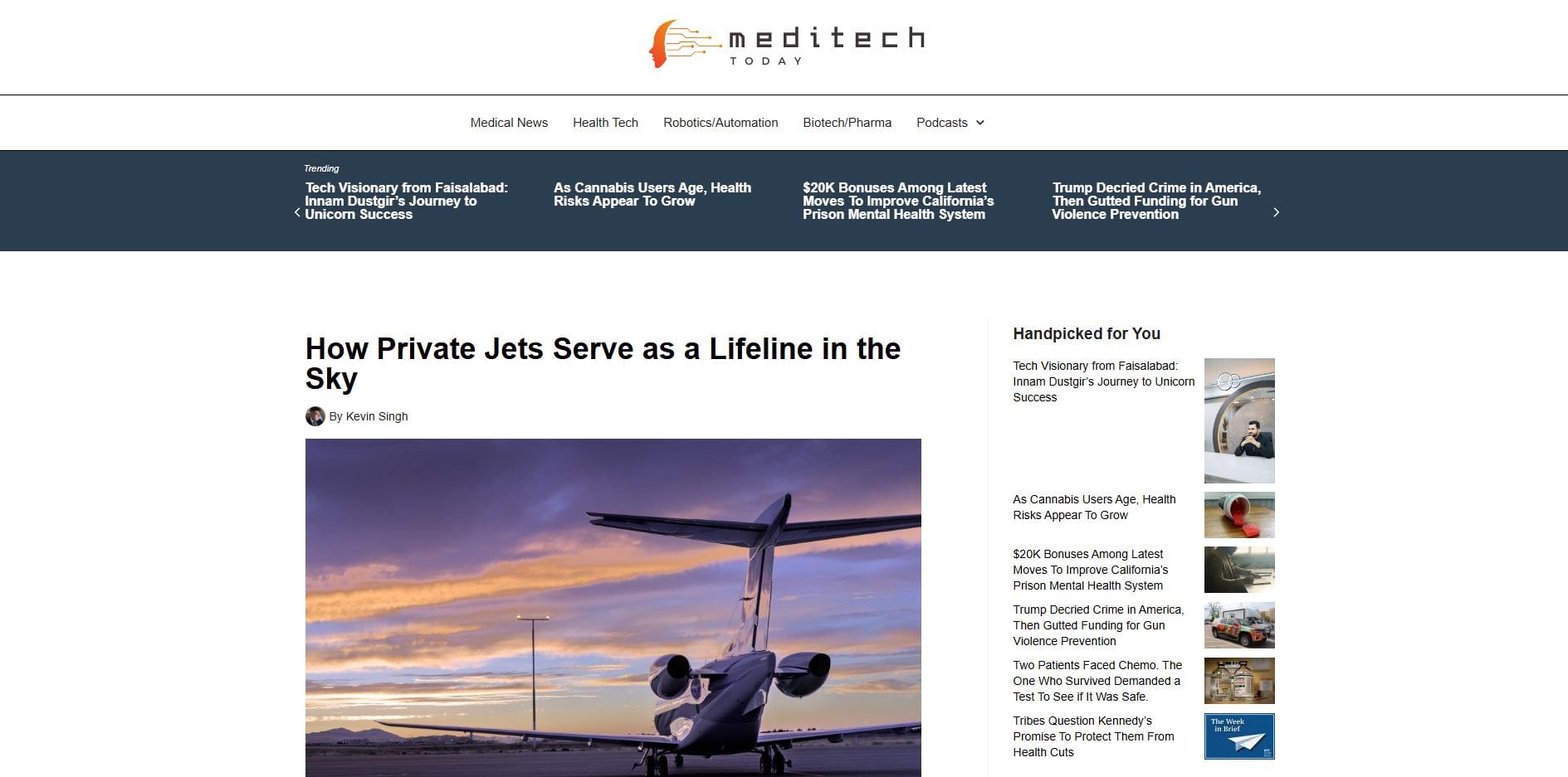 How Private Jets Serve as a Lifeline in the Sky