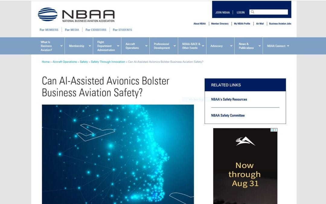 Can AI-Assisted Avionics Bolster Business Aviation Safety?