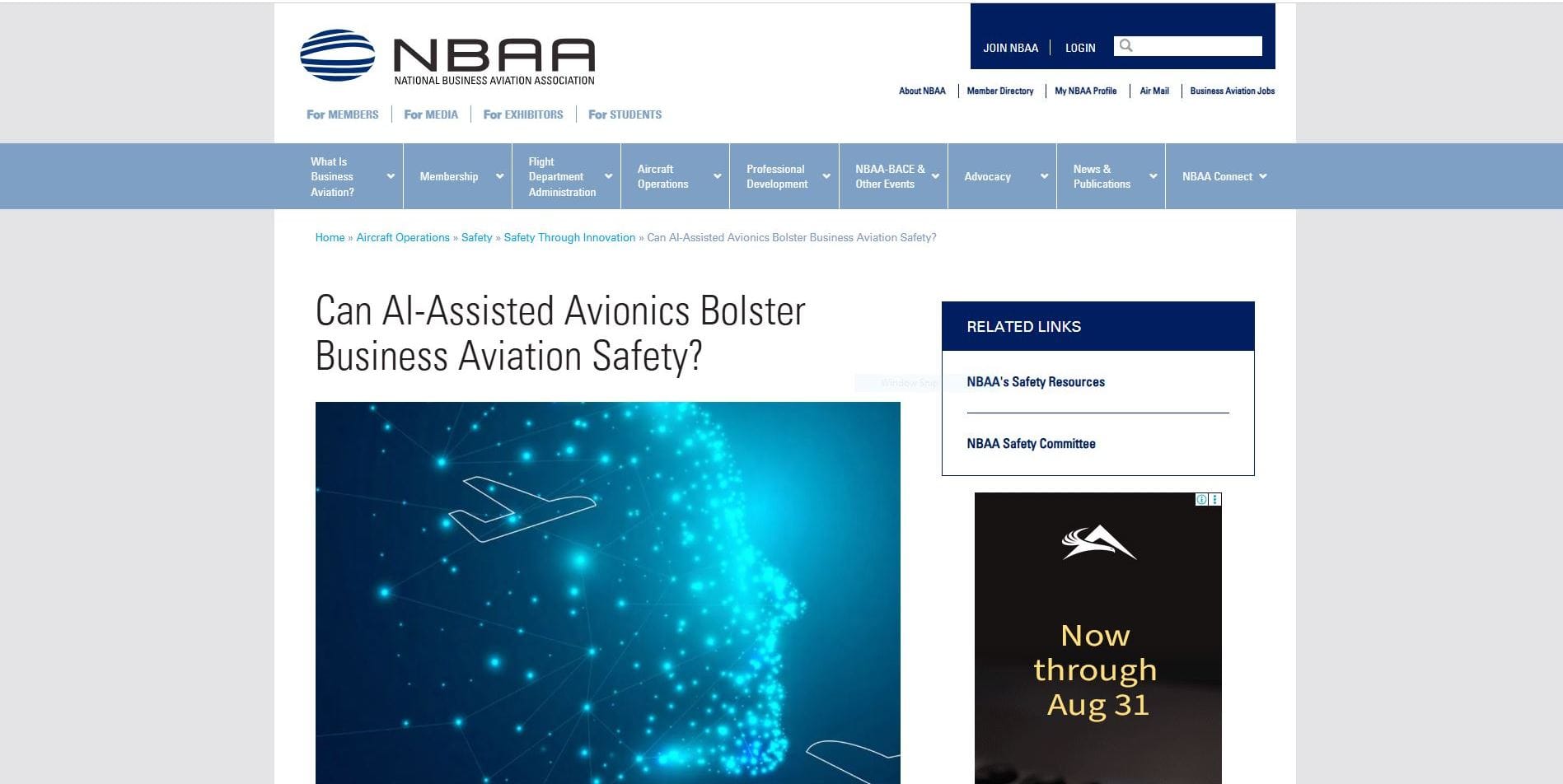 Can AI-Assisted Avionics Bolster Business Aviation Safety?