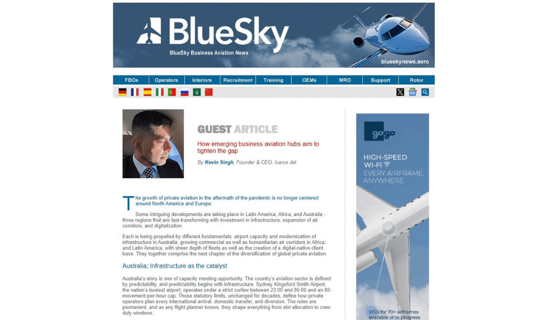 How emerging business aviation hubs aim to tighten the gap