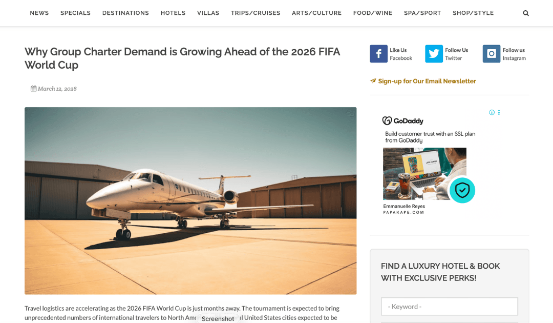 Why Group Charter Demand is Growing Ahead of the 2026 FIFA World Cup