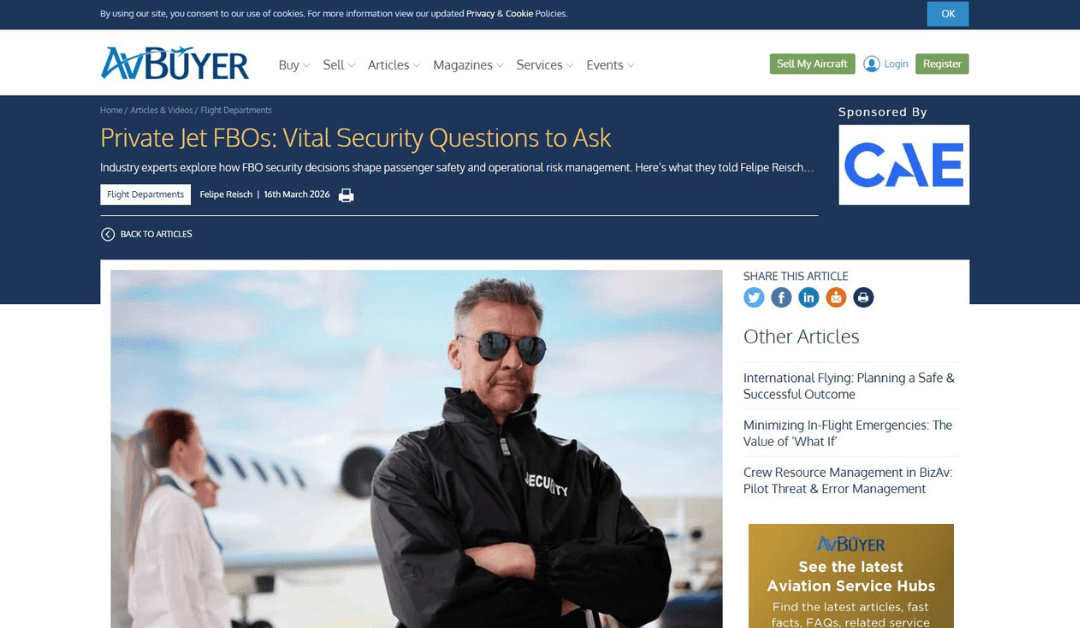 Private Jet FBOs: Vital Security Questions to Ask