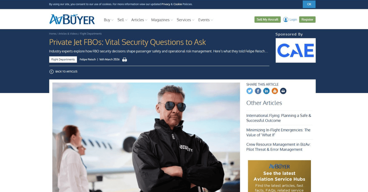 Private Jet FBOs: Vital Security Questions to Ask