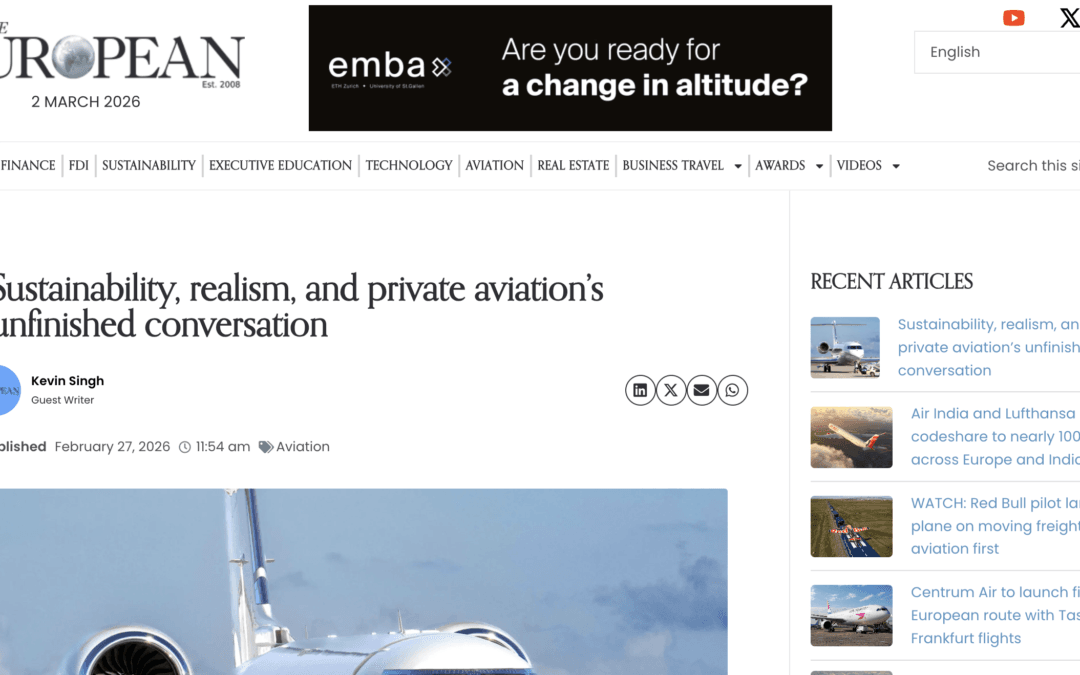Sustainability, realism, and private aviation’s unfinished conversation