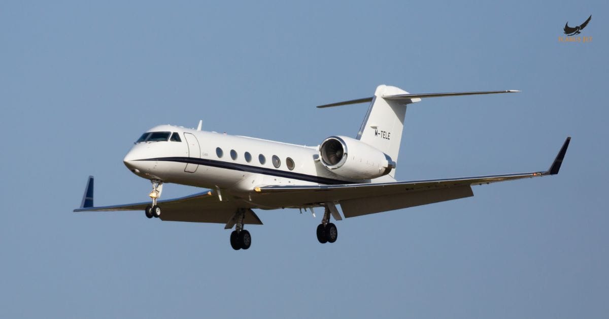 Private Jet Landing – Copyright Free Private jet landing with landing gear down