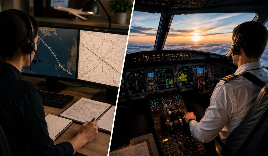 A flight plan is a conversation: What the dispatcher sees vs. what the captain sees