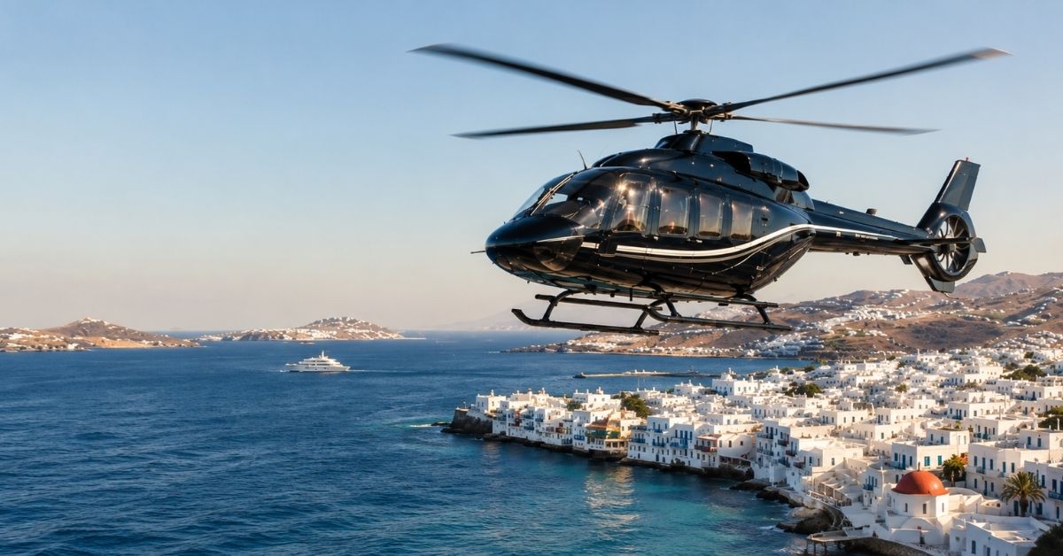 Helicopter charter in Mykonos: Why the last mile matters as much as the flight