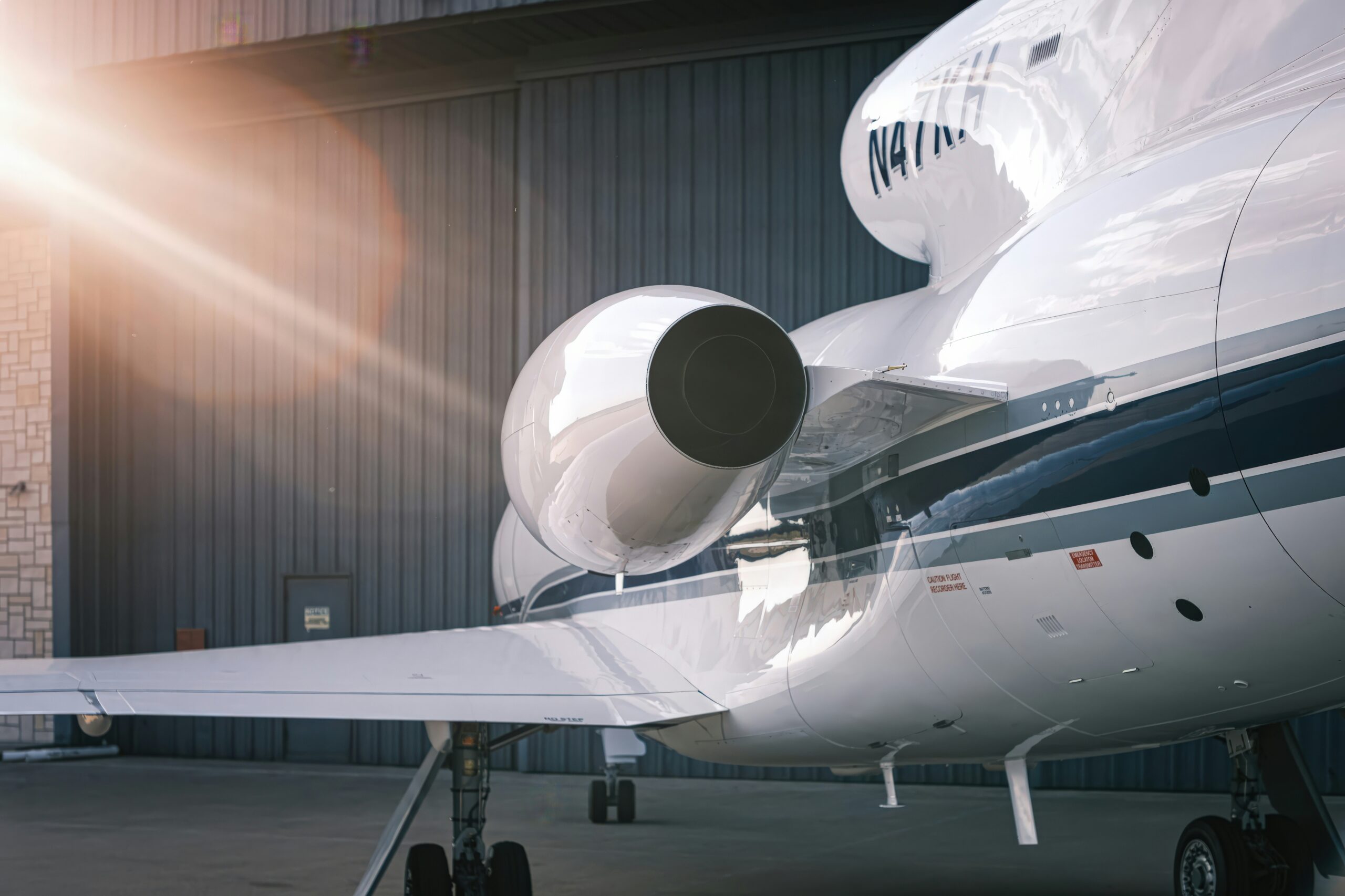 Business jet on the ramp at Icarus Jet